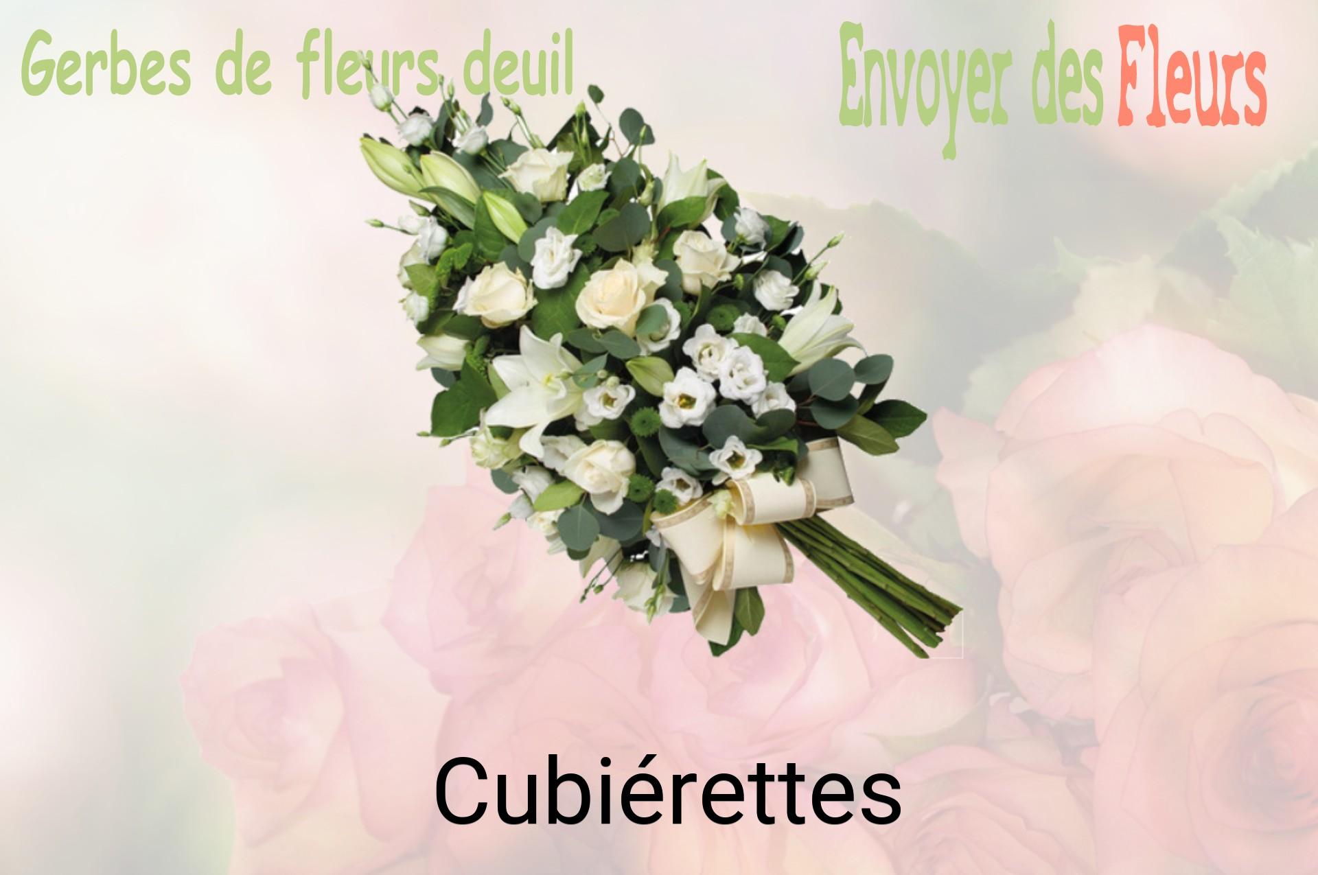 Gerbe de fleurs de deuil livrée à Cubiérettes